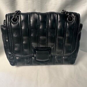Longchamp Quilted black leather shoulder or crossbody bag